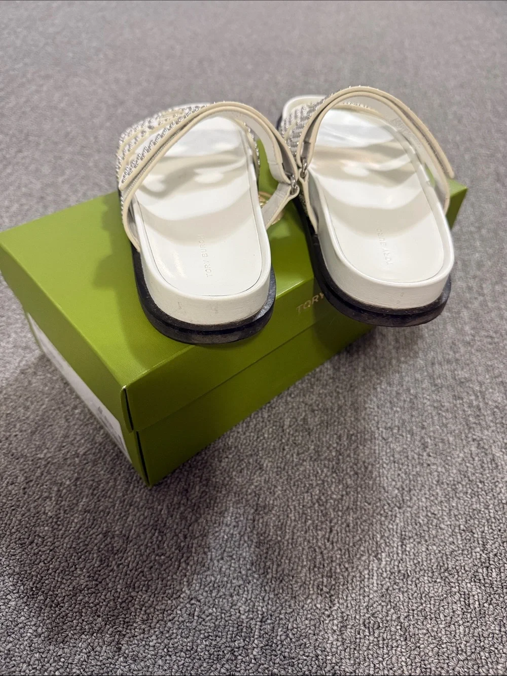 Tory Burch INES stud sport slides size 7